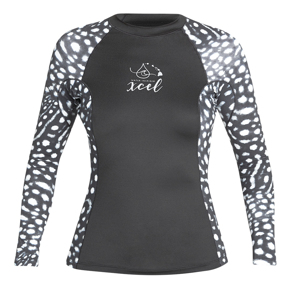 Women's Ocean Ramsey Water Inspired Performance Fit Long Sleeve Top W/Key Pocket UV