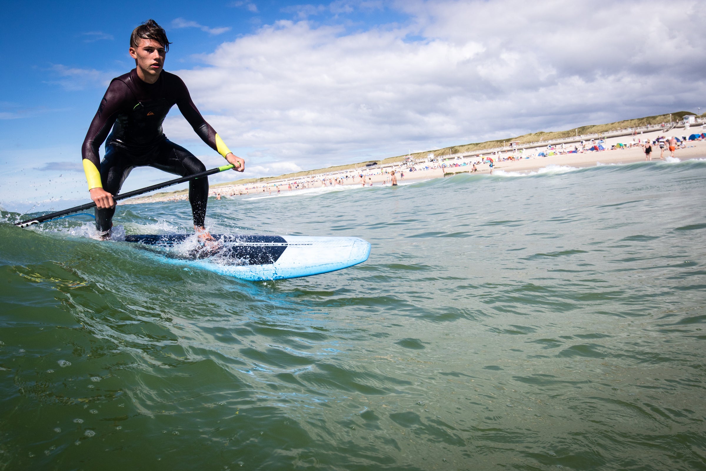 SUP in den Wellen von Sylt