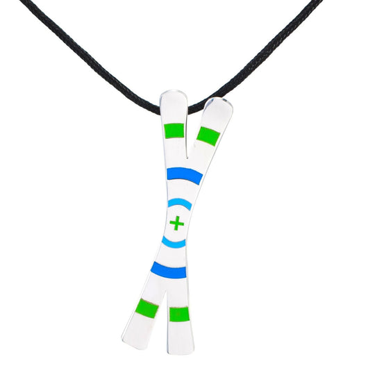 Silver+Surf Schmuck Ski Cross Circle Winter