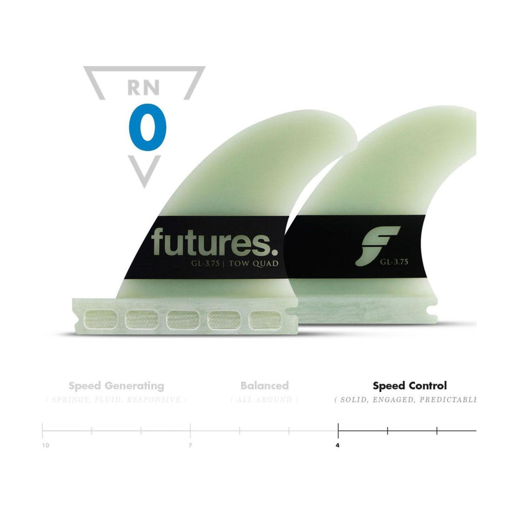 FUTURES Big Wave Quad Fin Set Gerry Lopez 3.75 G10 Grün