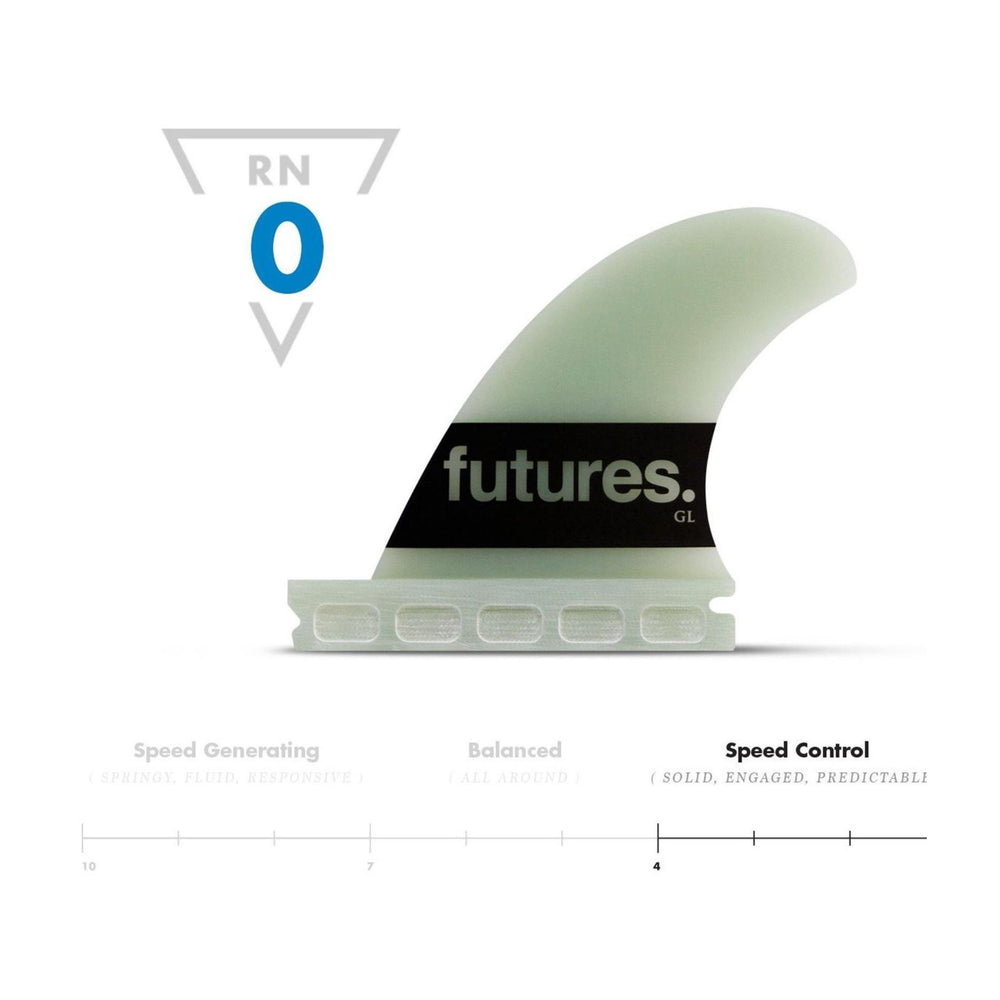 FUTURES Big Wave Thruster Fin Set Gerry Lopez G10 N/A Grün