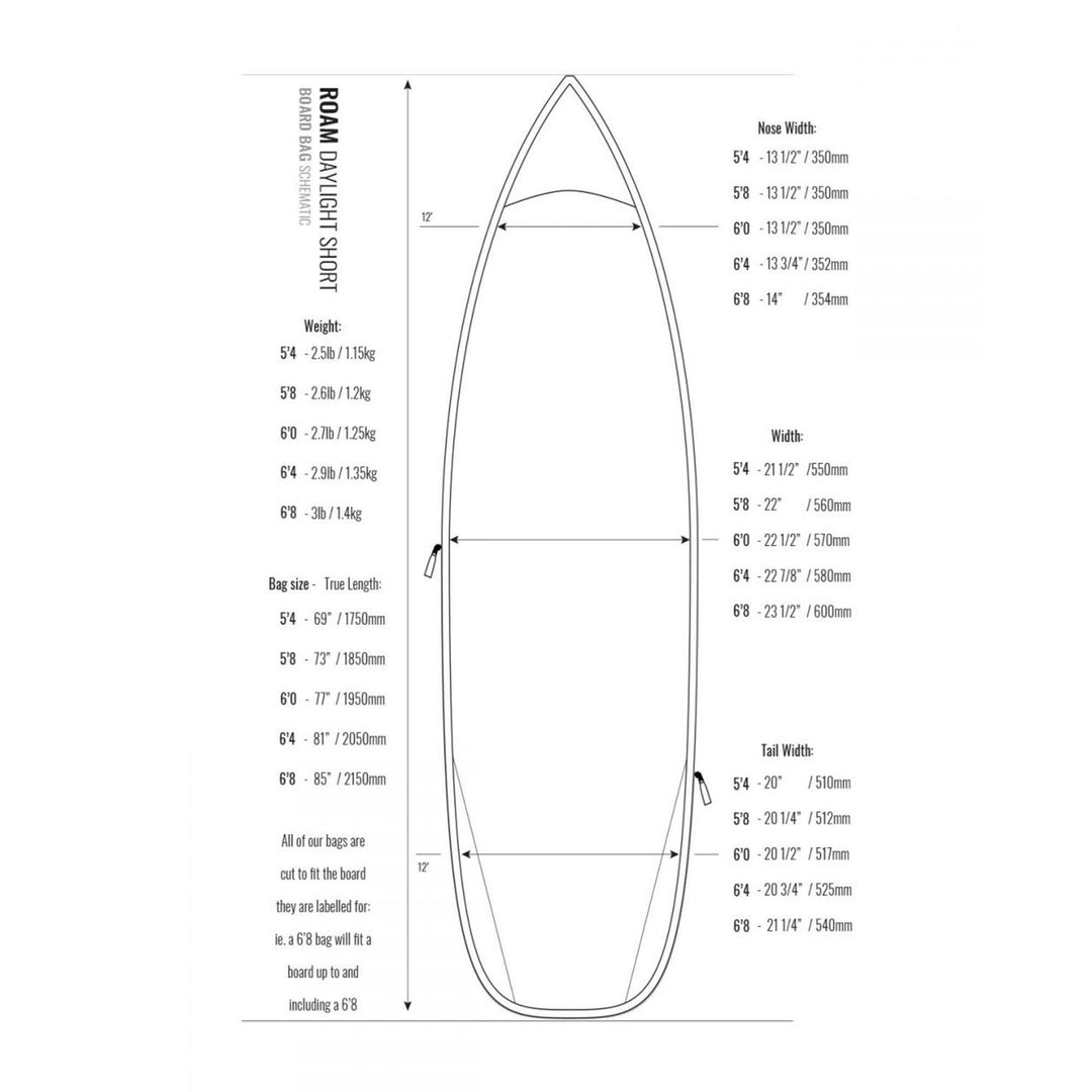 ROAM Boardbag Surfboard Daylight Shortboard