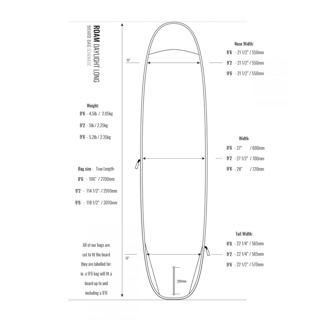 ROAM Boardbag Surfboard Daylight Longboard
