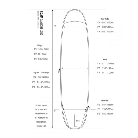 ROAM Boardbag Surfboard Daylight Longboard