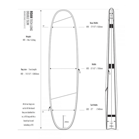 ROAM Boardbag Surfboard Tech Bag Doppel Long