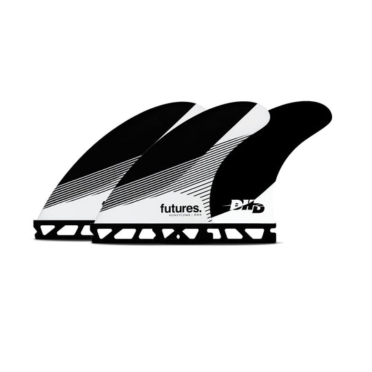 FUTURES Thruster Fin Set DHD Honeycomb White 5.3