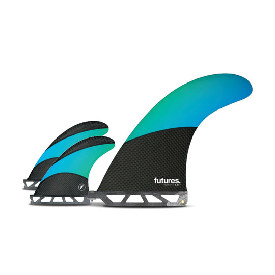 FUTURES 2+1 Fin Set Techflex Longboard Blau