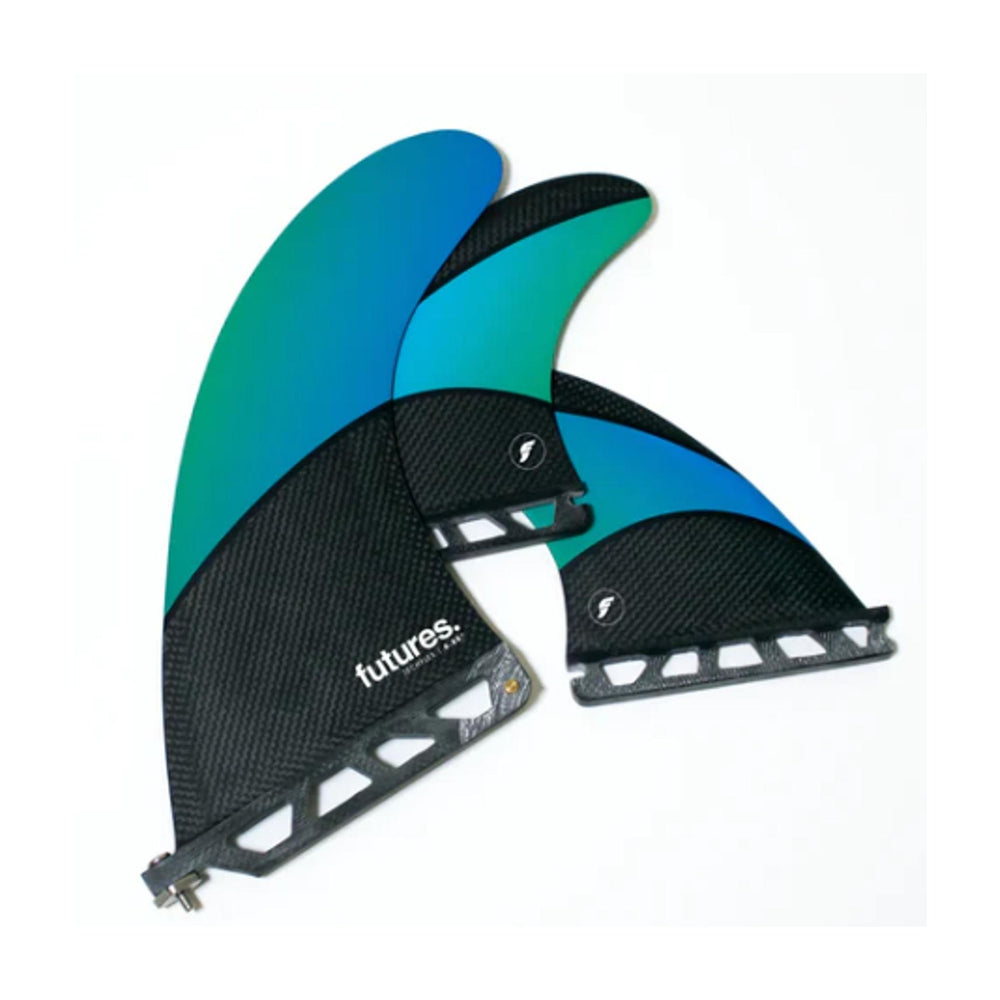 FUTURES 2+1 Fin Set Techflex Longboard Blau