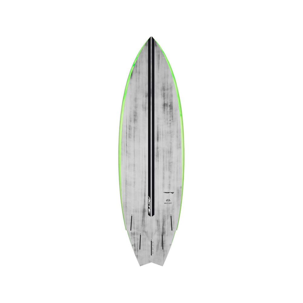 Surfboard TORQ ACT Prepreg Go-Kart GreenRail Fish