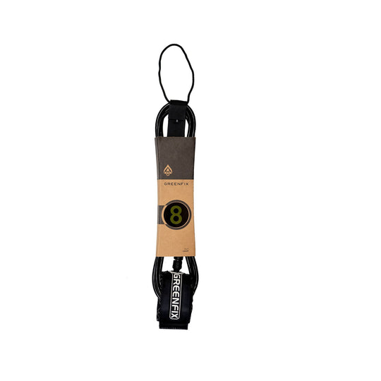 GREENFIX Surfboard Leash Recycled PU 8.0 Black ECO
