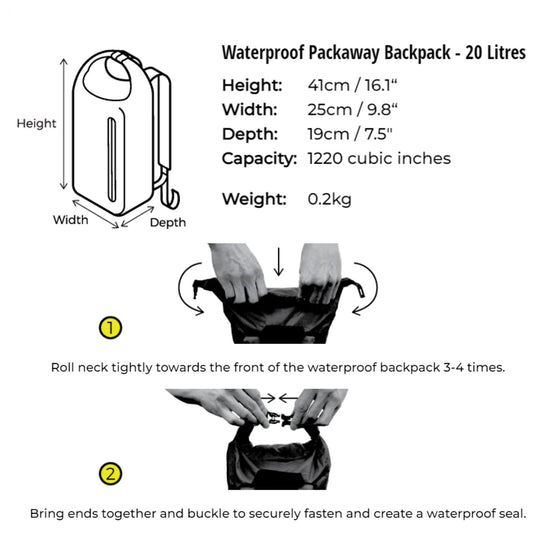 OverBoard wasserdicht Platzspar Rucksack