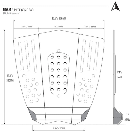 ROAM Footpad Deck Grip Traction Comp Pad