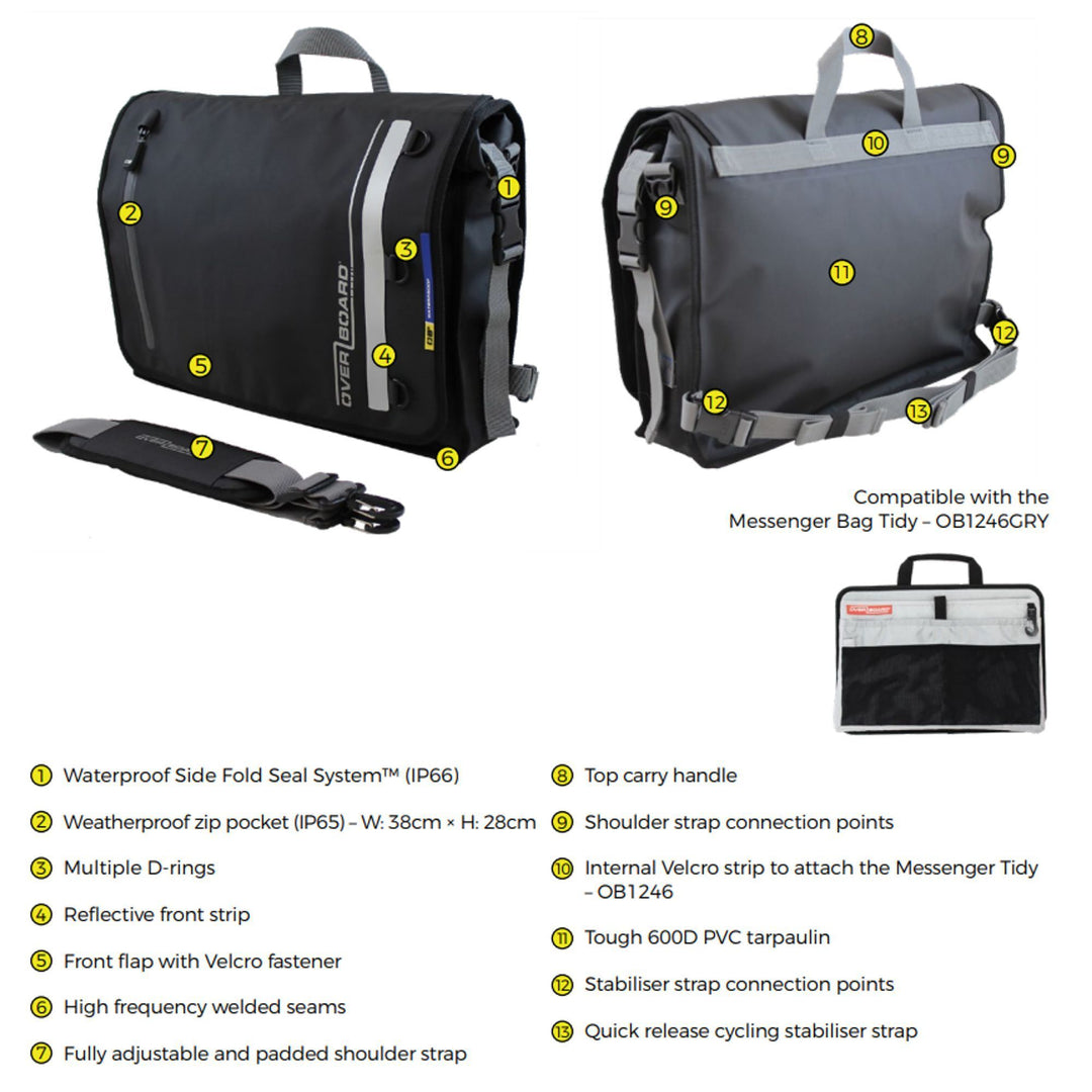 OverBoard wasserdichte Messenger Bag Kurier Tasche