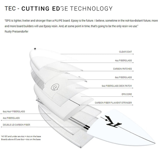 Surfboard RUSTY TEC SD Shortboard 6.6