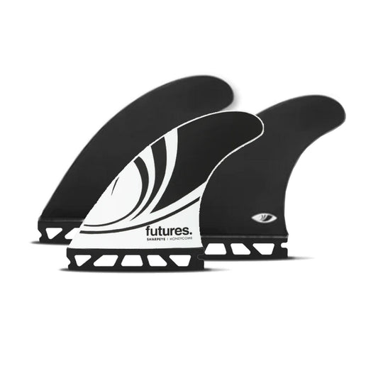 FUTURES Thruster Fin Set Sharp Eye Honeycomb White