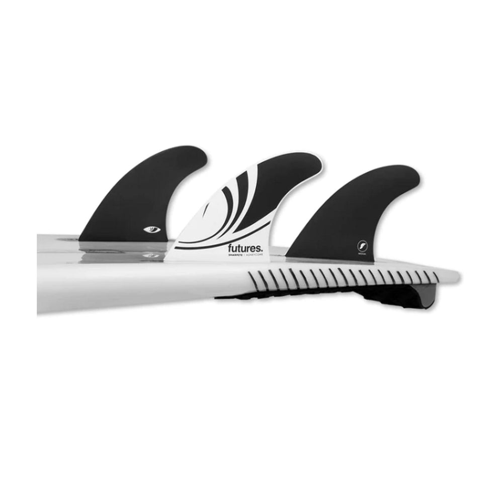 FUTURES Thruster Fin Set Sharp Eye Honeycomb White