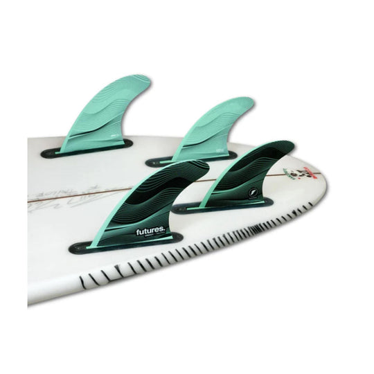 FUTURES Quad Thruster 5 Fin Set Legacy Honeycomb Green