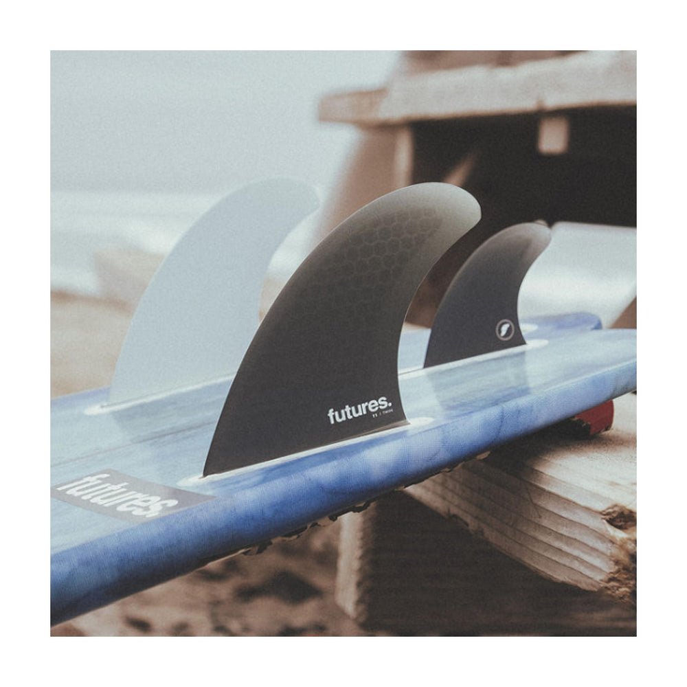FUTURES Twin+1 Fin Set T1 Honeycomb Navy