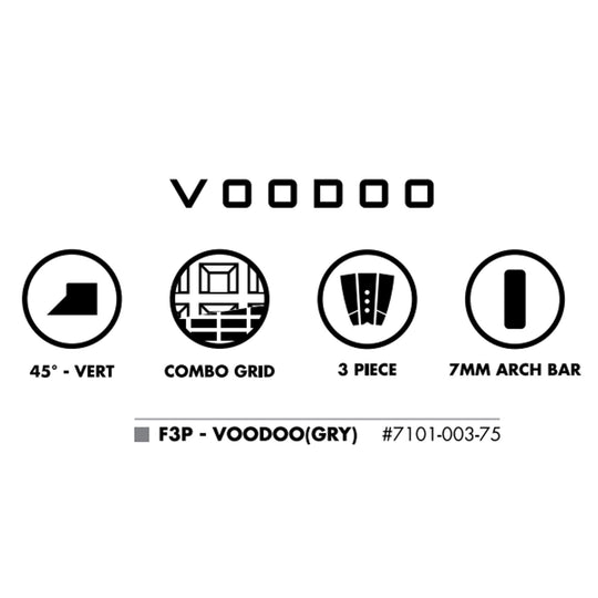 FUTURES Traction Pad Surfboard Footpad 3pc Voodoo