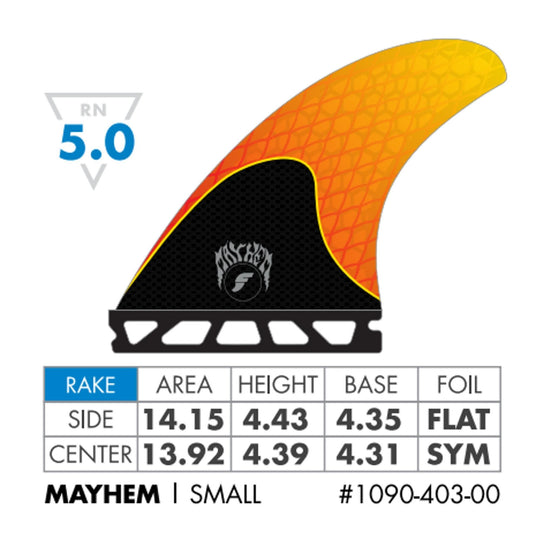 FUTURES Thruster Fin Set Mayhem 3.0 Honeycomb
