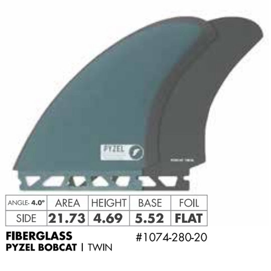 Futures Twin Fin Set Pyzel Bobcat Fiberglass