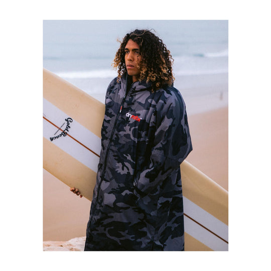 DRYROBE Advance Long Sleeve Schwarz Camo Adult