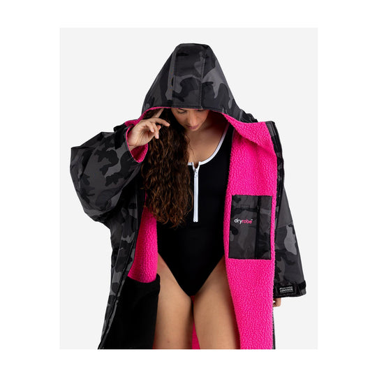 DRYROBE Advance Long Sleeve Schwarz Camo Pink Adult