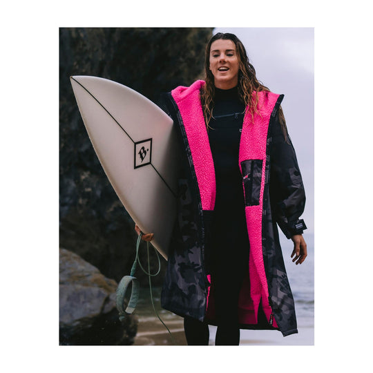 DRYROBE Advance Long Sleeve Schwarz Camo Pink Adult
