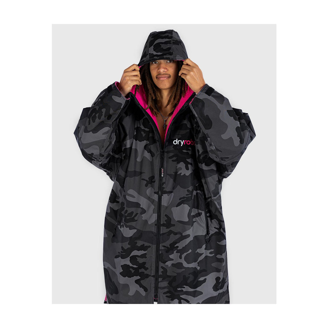DRYROBE Advance Long Sleeve Schwarz Camo Pink Adult