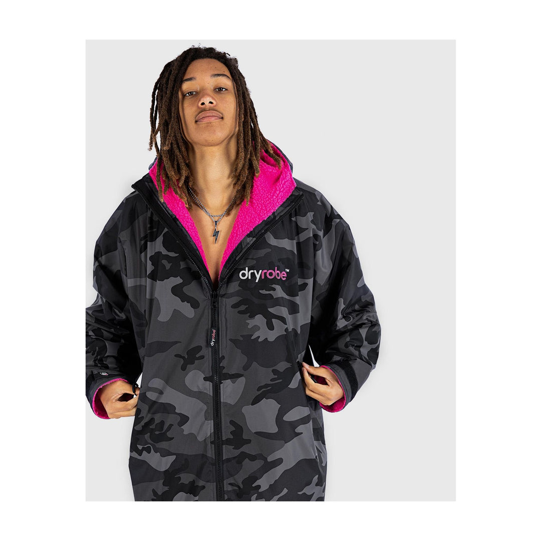 DRYROBE Advance Long Sleeve Schwarz Camo Pink Adult