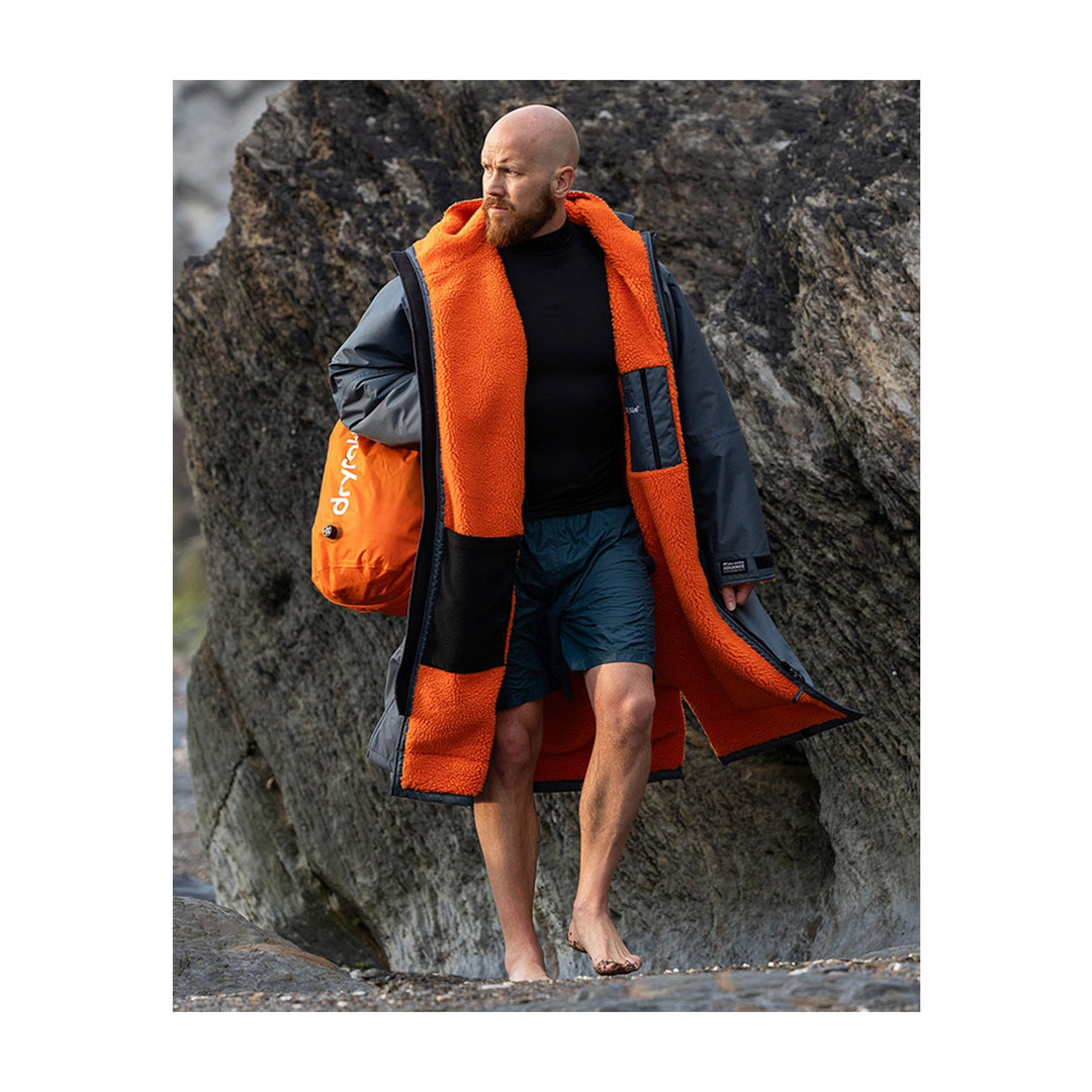 DRYROBE Advance Long Sleeve Dunkelgrau Orange Adult