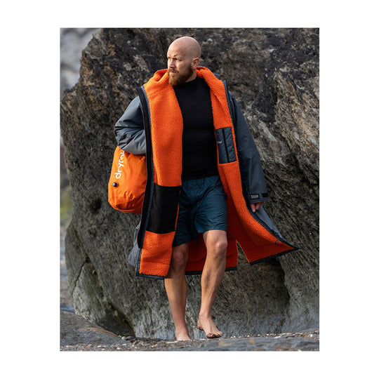 DRYROBE Advance Long Sleeve Dunkelgrau Orange Adult