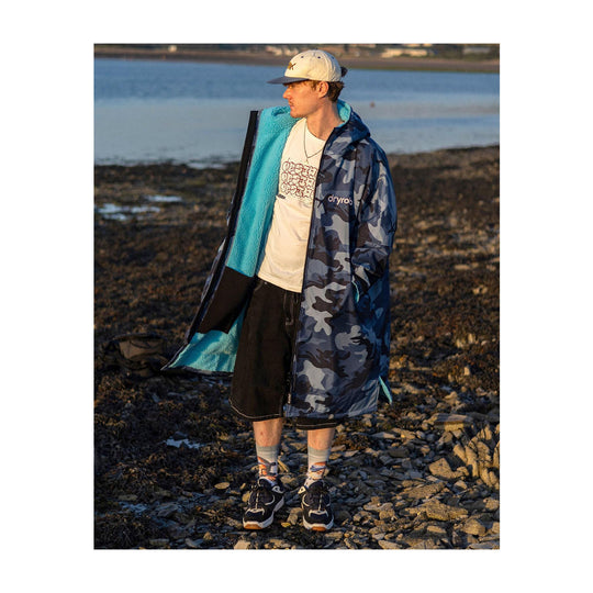 DRYROBE Advance Long Sleeve Blau Camo Blau Adult