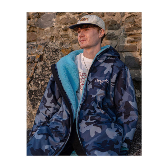 DRYROBE Advance Long Sleeve Blau Camo Blau Adult