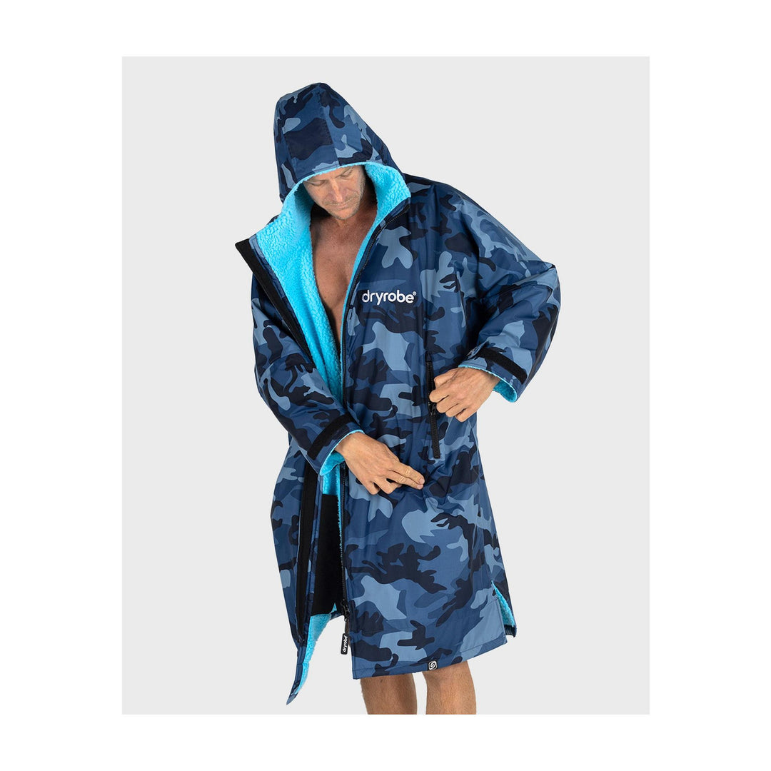DRYROBE Advance Long Sleeve Blau Camo Blau Adult