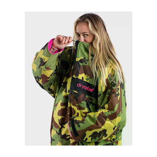 DRYROBE Advance Long Sleeve Grün Camo Pink Adult