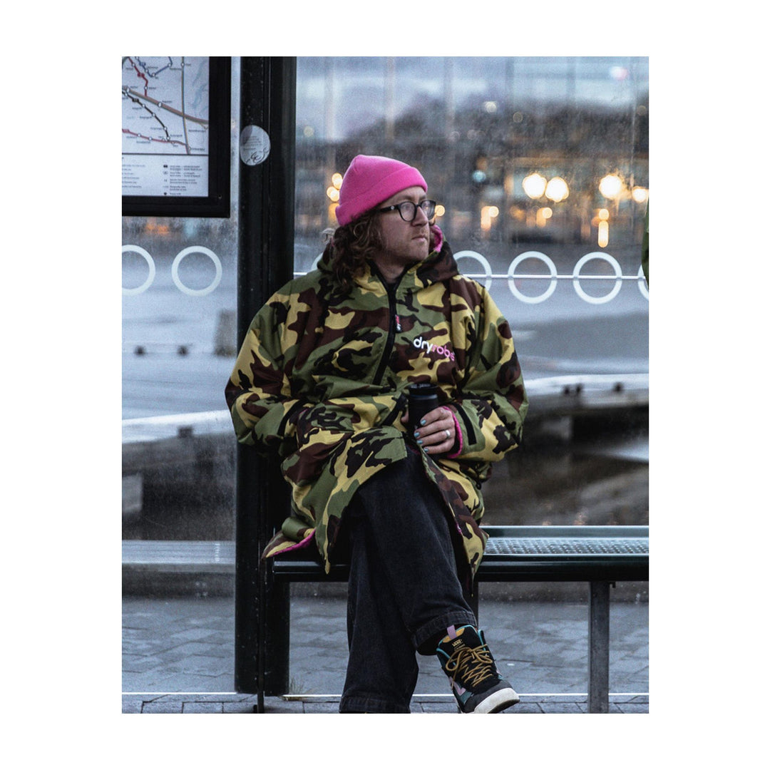 DRYROBE Advance Long Sleeve Grün Camo Pink Adult