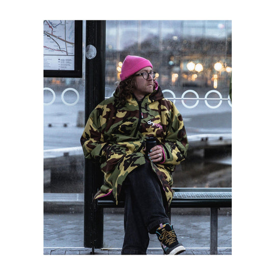 DRYROBE Advance Long Sleeve Grün Camo Pink Adult