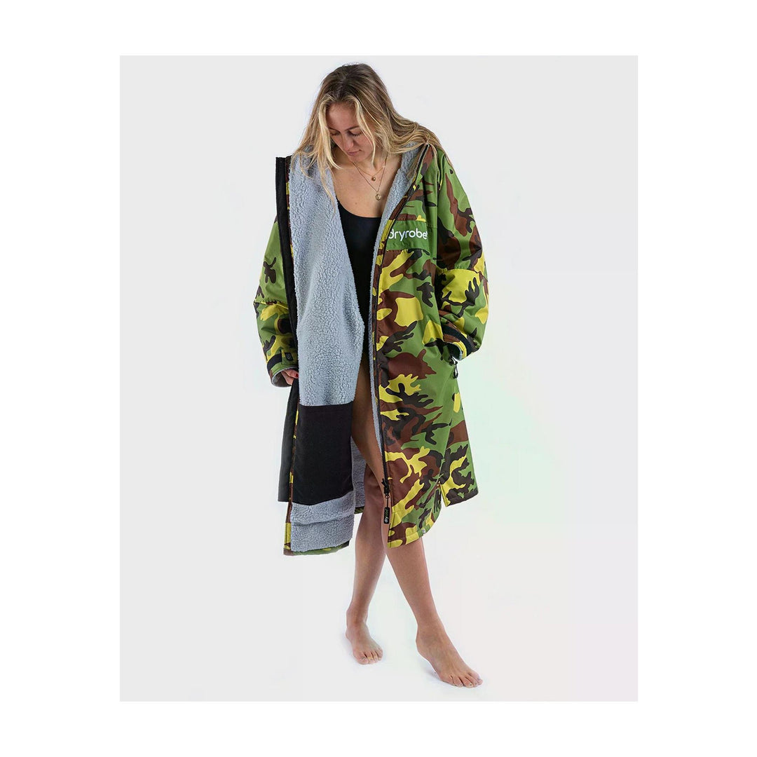 DRYROBE Advance Long Sleeve Grün Camo Grau Adult
