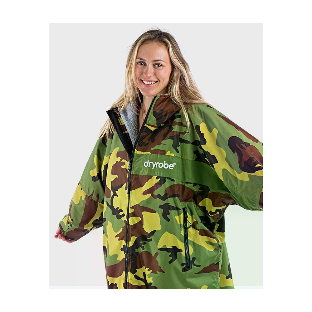 DRYROBE Advance Long Sleeve Grün Camo Grau Adult