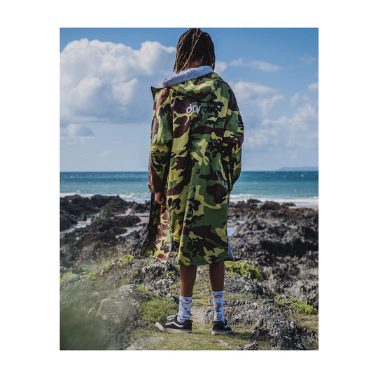 DRYROBE Advance Long Sleeve Grün Camo Grau Adult