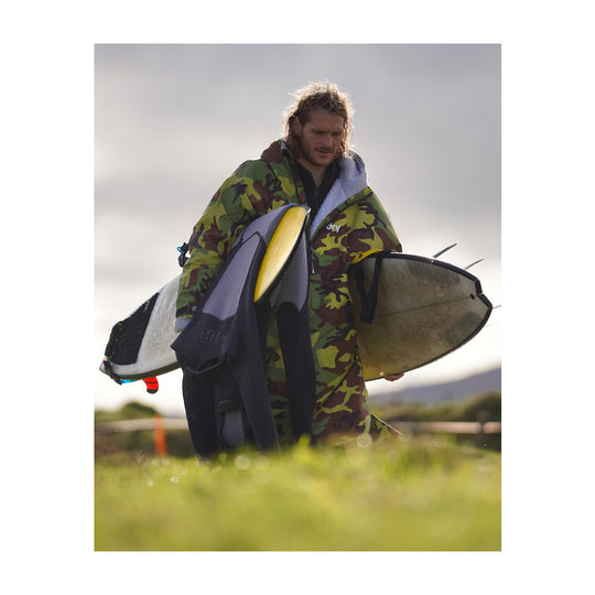 DRYROBE Advance Long Sleeve Grün Camo Grau Adult