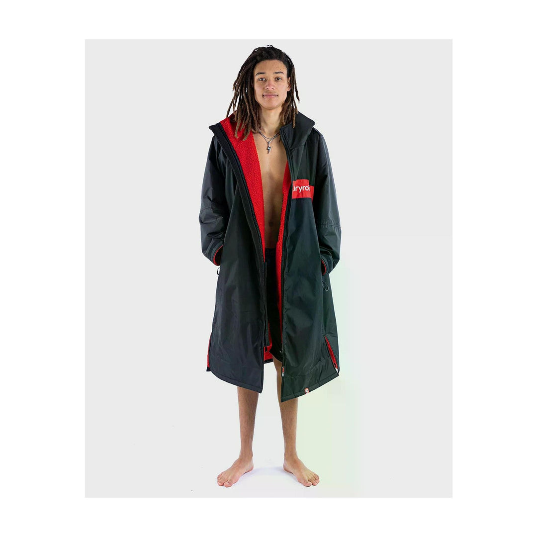 DRYROBE Advance Long Sleeve Schwarz Rot Adult