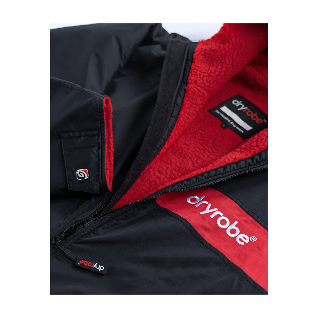 DRYROBE Advance Long Sleeve Schwarz Rot Adult