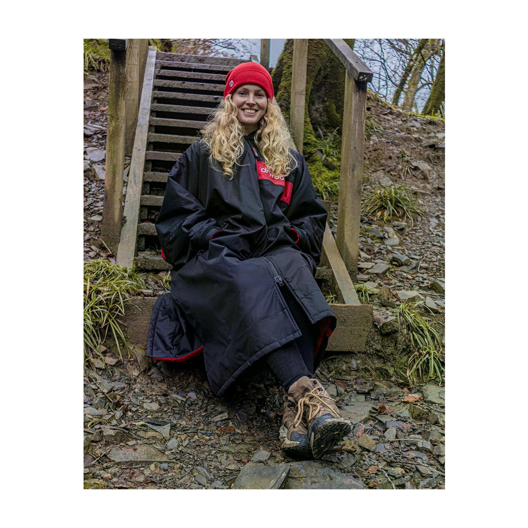 DRYROBE Advance Long Sleeve Schwarz Rot Adult