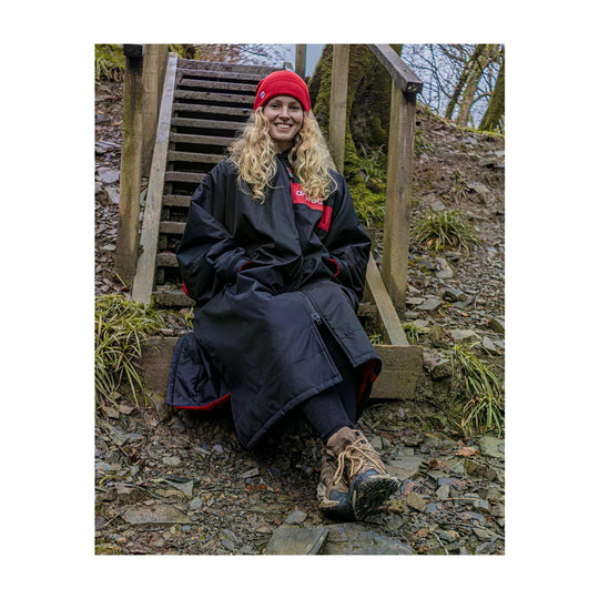DRYROBE Advance Long Sleeve Schwarz Rot Adult
