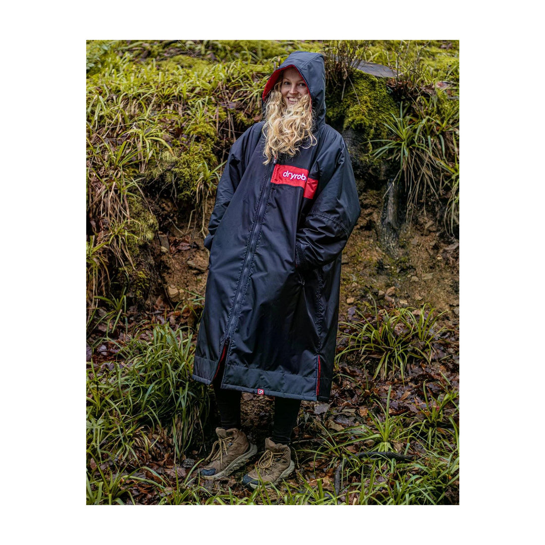 DRYROBE Advance Long Sleeve Schwarz Rot Adult