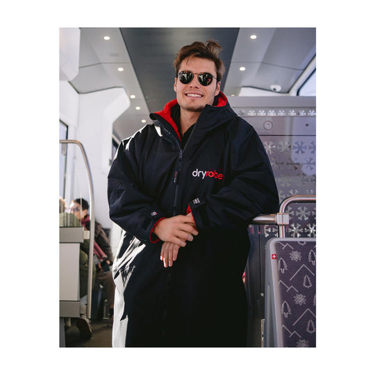 DRYROBE Advance Long Sleeve Schwarz Rot Adult