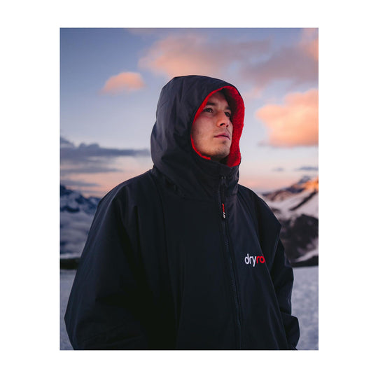 DRYROBE Advance Long Sleeve Schwarz Rot Adult