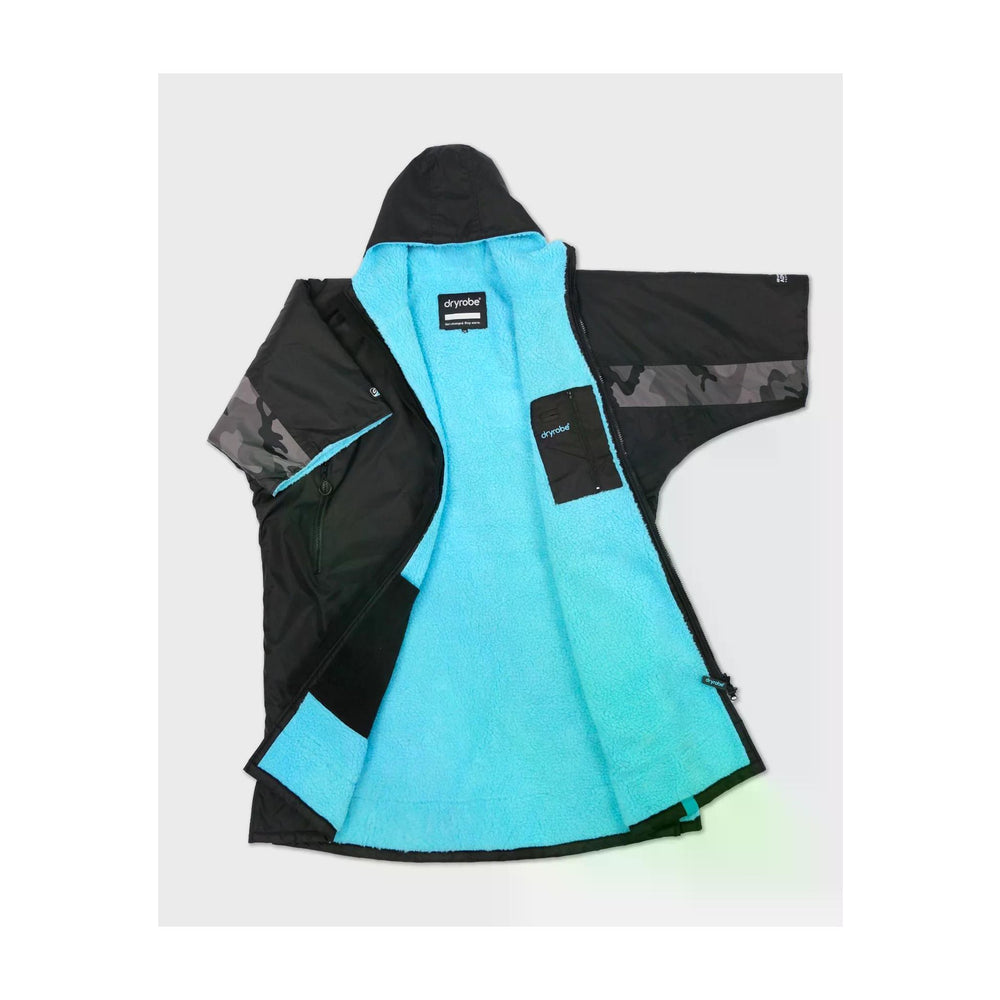 DRYROBE Advance Short Sleeve Black Blue Camo Adult
